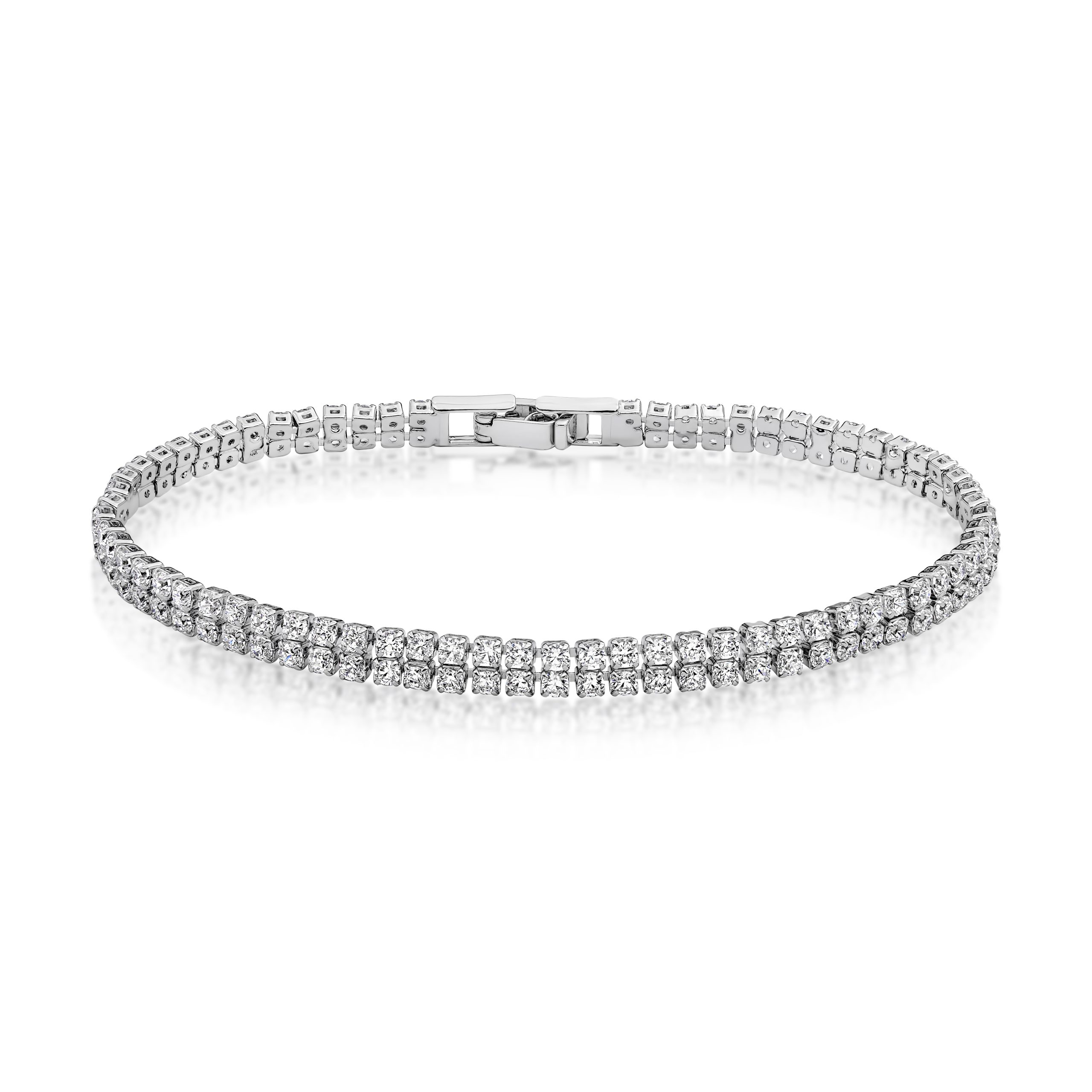 White gold shop cubic zirconia bracelet
