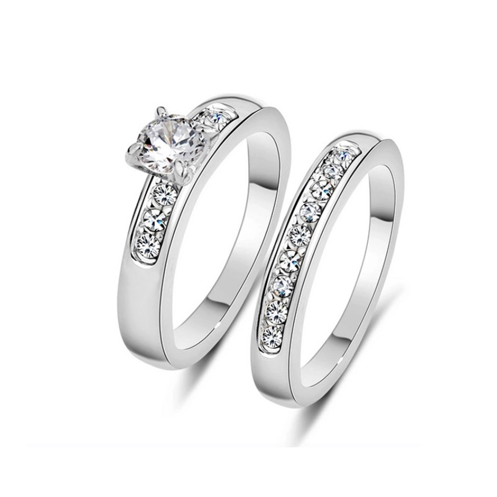 White gold shop filled ring