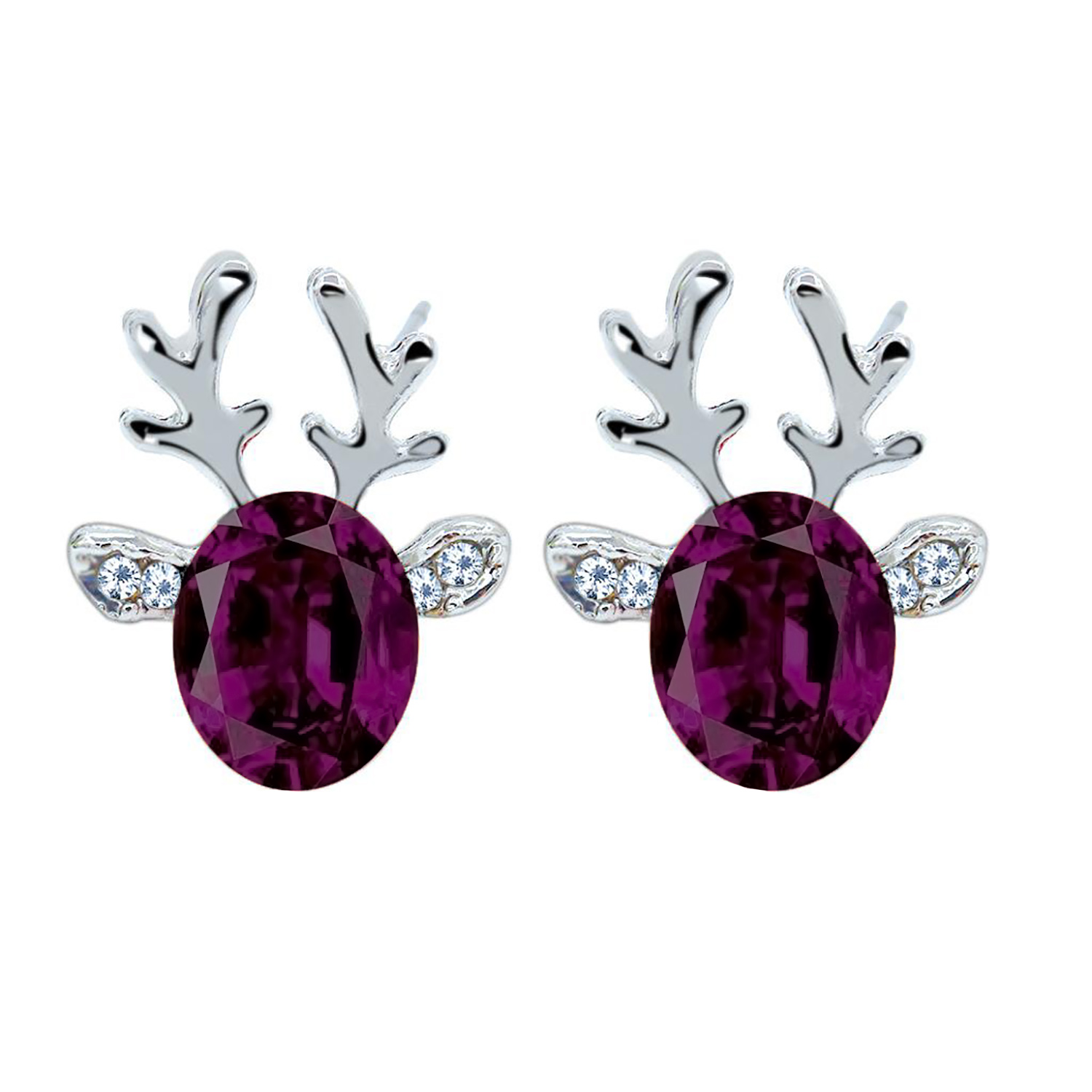 Crystal on sale reindeer earrings