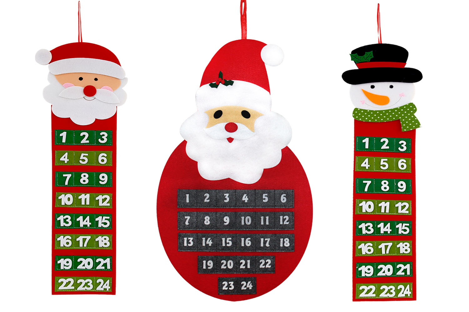 Christmas Fill Your Own Empty Advent Calendar Round Santa Santa Or 