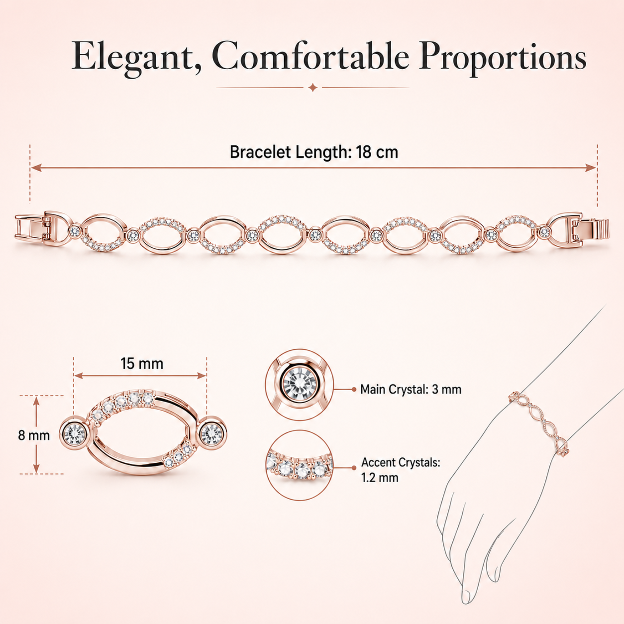 GSVB061 rose gold- dimensions