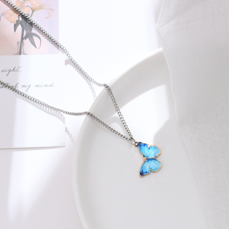 Turquoise Butterfly Necklace and Bracelet Set