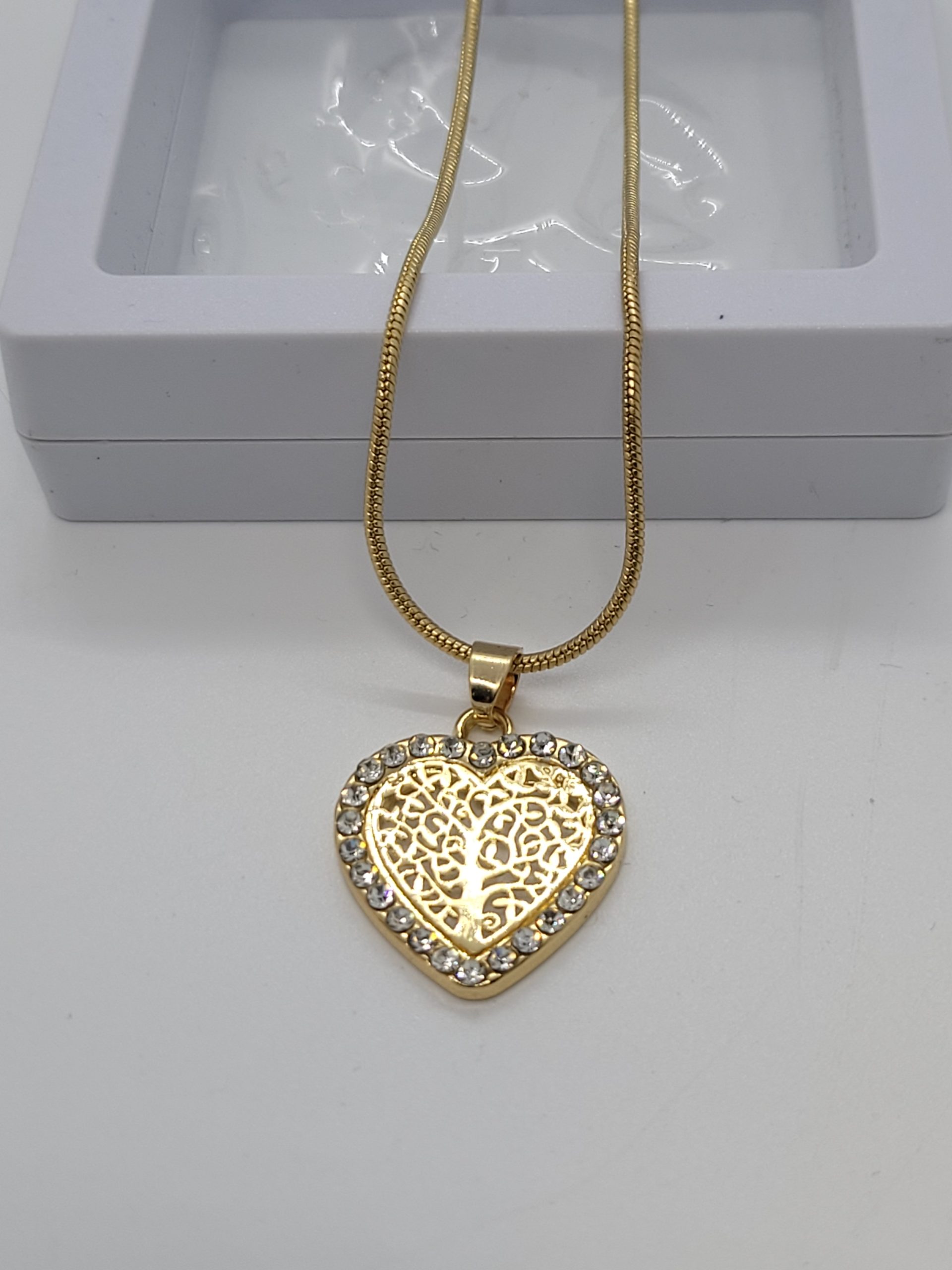 Family Tree Heart Crystal Necklace-Gold, Rose Gold or Silver – Gemnations