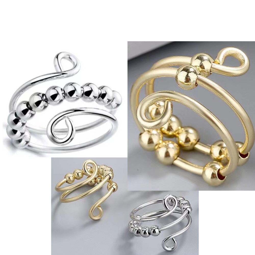 Silver online meditation rings