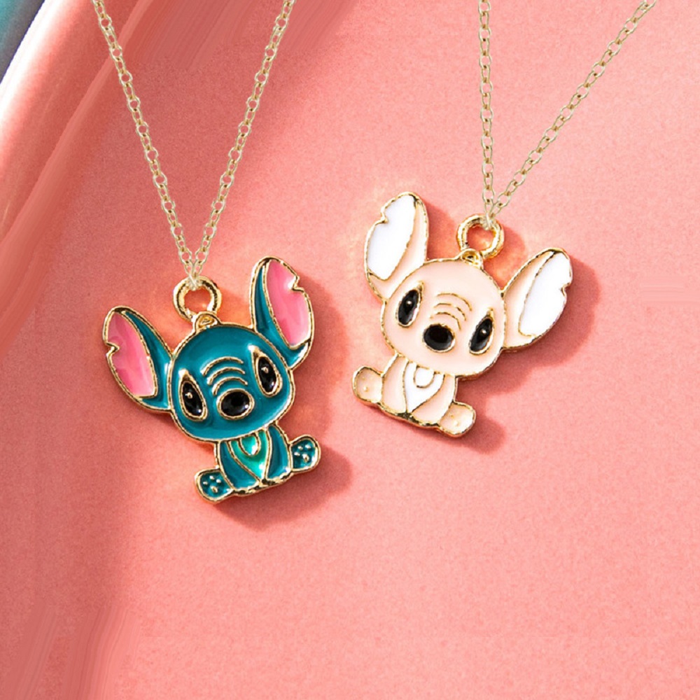 Stitch Necklace Gold Plated Pingente Colar Jóias | Parcelamento sem juros