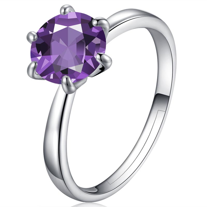 Amazon.com: Glamour Rings Floating Ovals Cluster Fashion Ring in Deep Purple  Cubic Zirconia Size 5: Clothing, Shoes & Jewelry