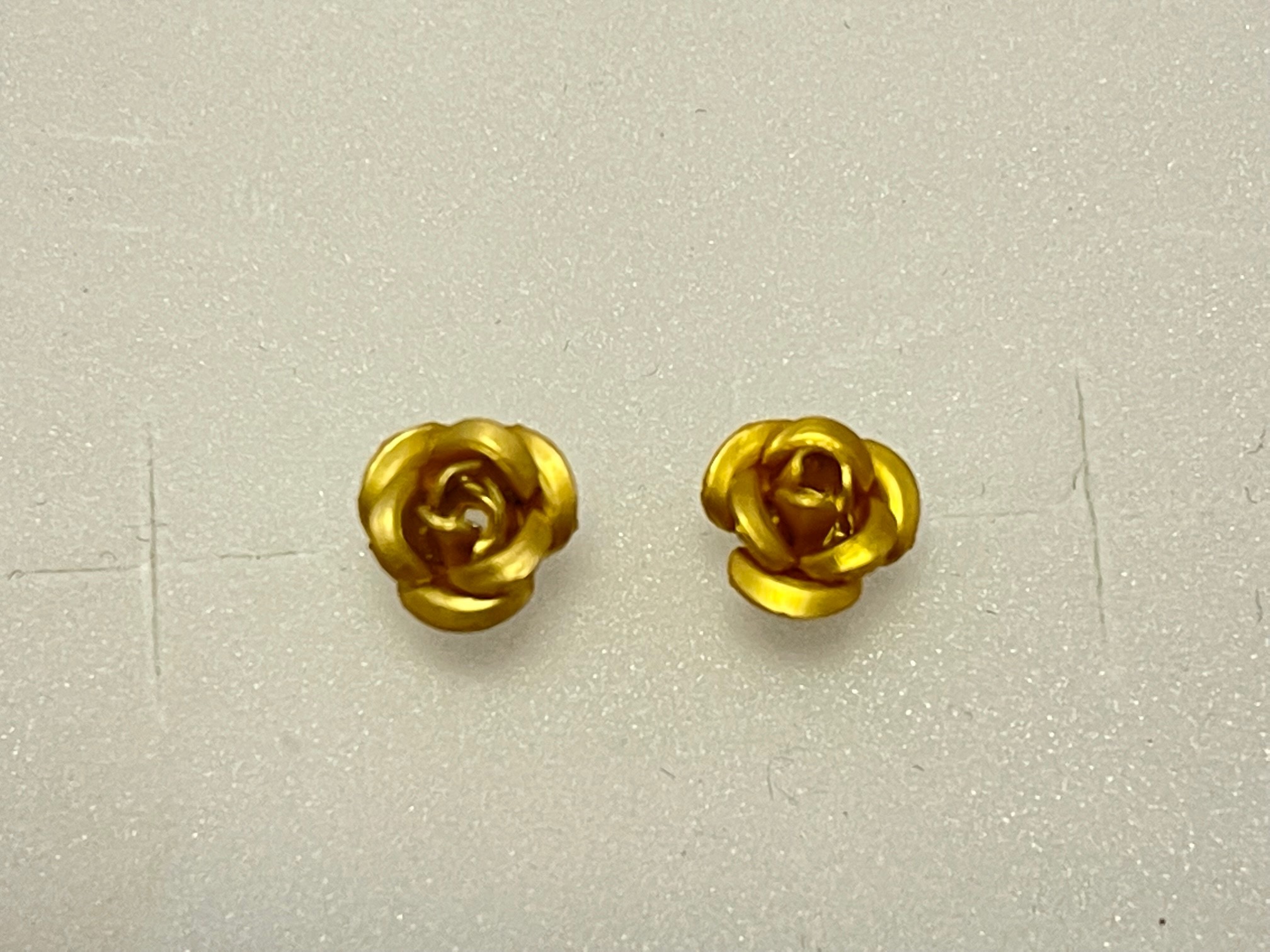 Book Studs Hypoallergenic Earrings for Sensitive Ears Made with Plastic Posts Gold