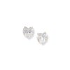 9ct Gold Cubic Zirconia 6mm Heart Stud Earrings