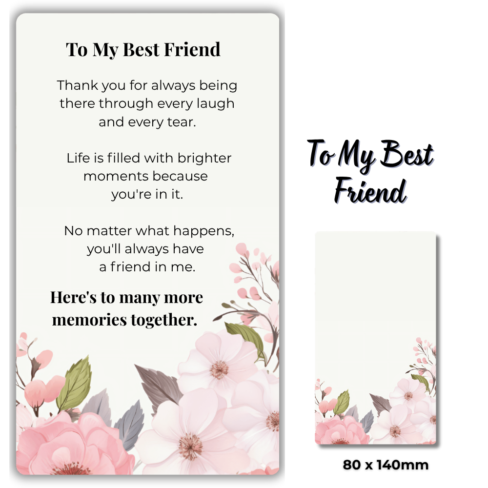 Flower card-Friend-measurement