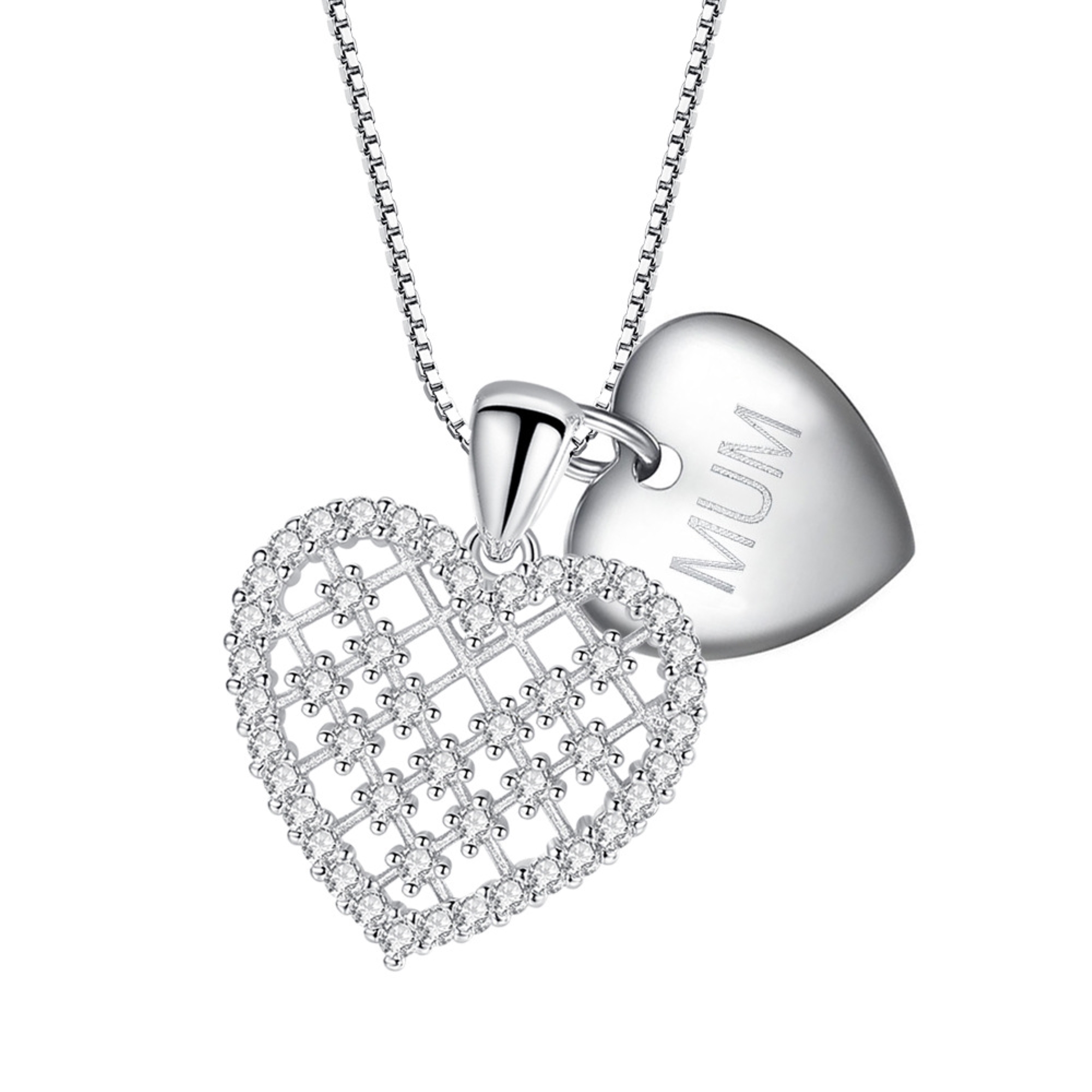 GCJ339 Mum Heart Necklace 2000x2000